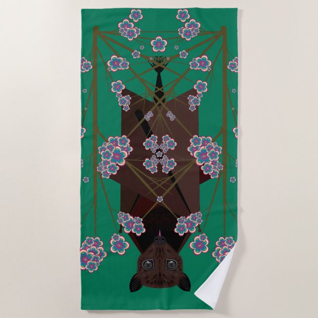 Toalha De Praia Torre de praia de Fox Jade (Frente)