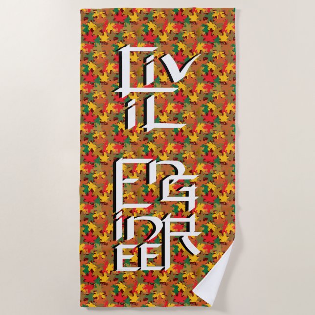 Toalha De Praia Torre de praia de personagem civil (Frente)