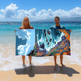 Toalha De Praia Torre de praia do Sonoma, de cor grande e suave