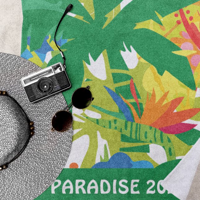 Toalha De Praia Torre de Praia Tropical do Paraíso (Criador carregado)