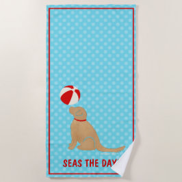 Toalha De Praia Torre do Ouro do Dia de Retriever Aqua Beachball T