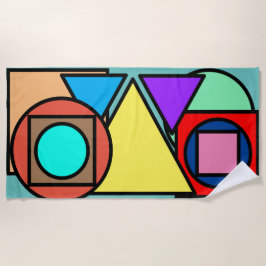 Toalha De Praia Torre Geométrica de Praia