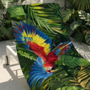 Toalha De Praia Torre Tropical de Macaw Beach Colorida