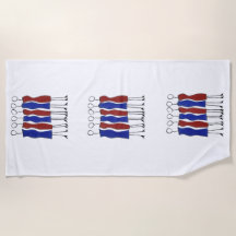 Towel de praia (desenhada à mão única)