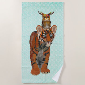 TOALHA DE PRAIA TOWEL TIGER & ANTLER OWL BEACH