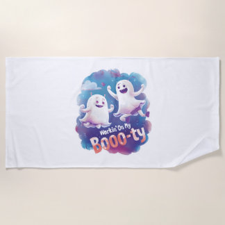 Toalha De Praia Trabalhando no meu Booo-ty