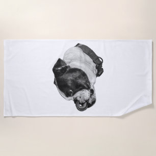 Toalha de Praia Tranquila Bulldog