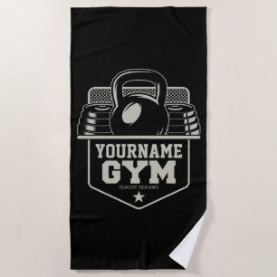 Toalha De Praia Treinador Personalizado de Malhação GYM Kettlebell