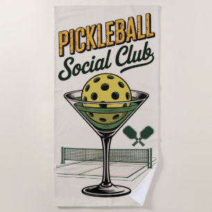 Toalha De Praia Tribunal de Retros do Clube Social de Picleball