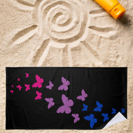 Toalha De Praia Trilha da Borboleta do Orgulho Bissexual