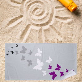 Toalha De Praia Trilha de Borboleta do Orgulho Asexual