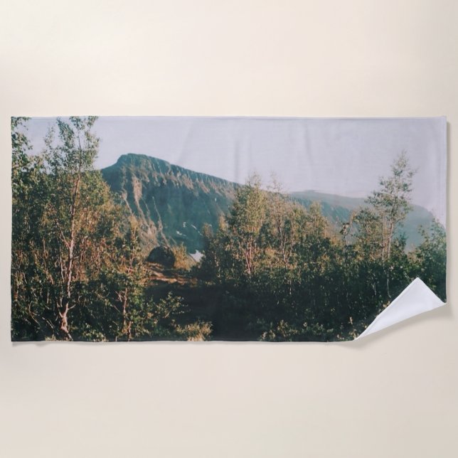 Toalha De Praia Trilha para o Monte Kebnekaise - Kiruna - Suecia (Frente)