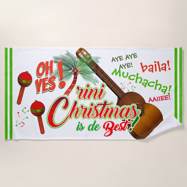 Toalha De Praia Trini Natal é o Melhor / Marac e Cuatro (Frente)