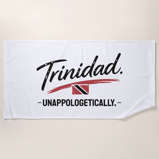 Toalha De Praia Trinidad Orgulhosamente Pride BRANCO (Frente)