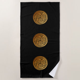 Toalha De Praia Triple Celtic Knot Swirl Mandala