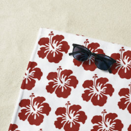 Toalha de praia tropical da flor do hibiscus