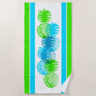 Toalha De Praia Tropical de Momona Pineapple havaiana Strike - Leg