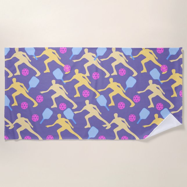 Toalha De Praia Tropical de Picleball (Frente)