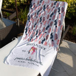 Toalha De Praia Tropical Flamingo Bachelorette Weekend<br><div class="desc">The perfect bachelorette towels for your "Flocked Up" party! Our flamingo bridal party beach towels are the perfect way for your crew to get all the attention everywhere you and your gals go! Add your custom wording to this design by using the "Edit this design template" boxes on the right...</div>
