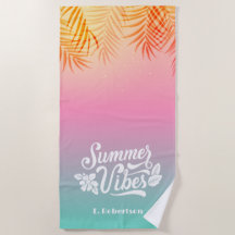 Tropical Ombre Summer Vibes Monograma