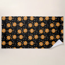 Toalha De Praia Truque De Abóbora Ou Tratar Os Colírios De Hallowe