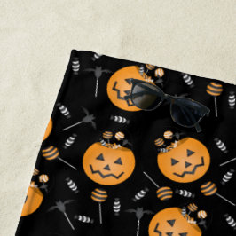 Toalha De Praia Truque De Abóbora Ou Tratar Os Colírios De Hallowe