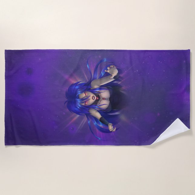 Toalha De Praia TSDS: Rainha Irana Delphi Cobrir Arte (Frente)