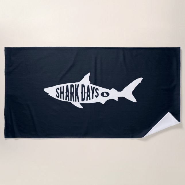 Toalha De Praia Tubarões Semanas de Tubarões Presentes Arte (Frente)