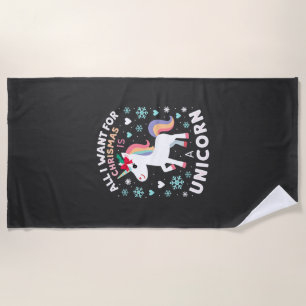 Toalha De Praia Tudo Que Quero No Natal É Uma Camiseta Feia De Uni