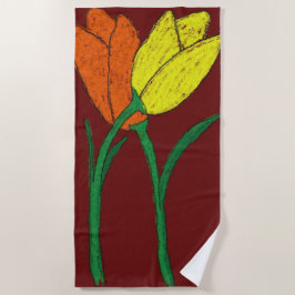 Toalha De Praia Tulipas