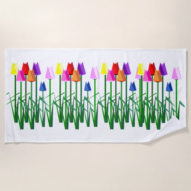 Toalha De Praia Tulips Beach Towel (Frente)