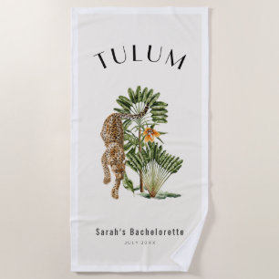 Toalha De Praia Tulum Leopard Bachelorette Beach Towel