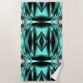 Toalha De Praia Turim Branco Negro Ombre Abstrato Arte Moderna