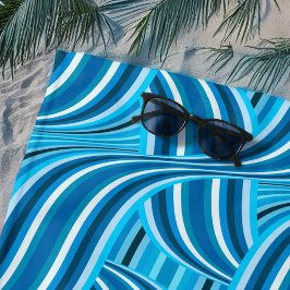 Toalha De Praia Turquesa Teal e Azul Riachos