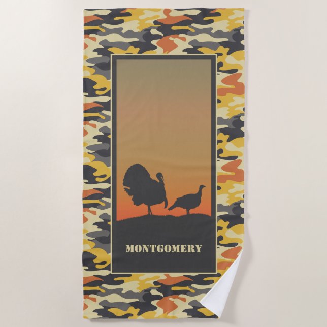 Toalha De Praia Turquia e Camo (Frente)