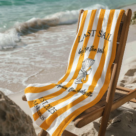 Toalha De Praia Última Viagem Antes do Véu | Náutico Amarelo Cítri