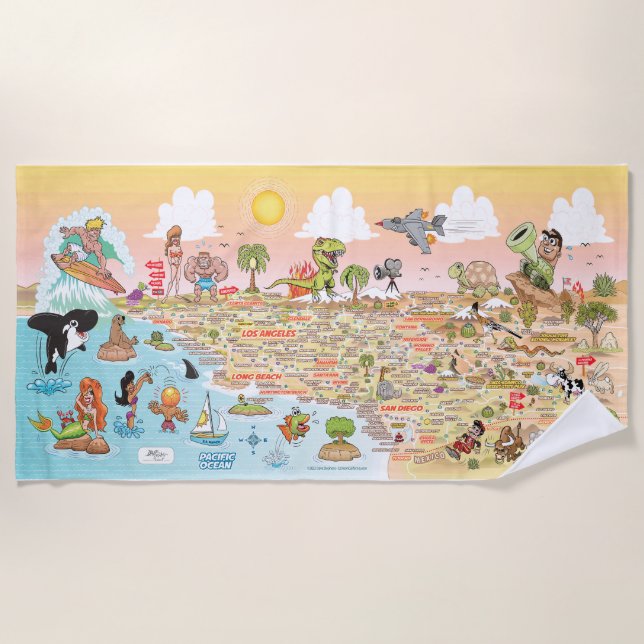 Toalha De Praia Ultimo Blanket de Praia do Sul da Califórnia (Frente)