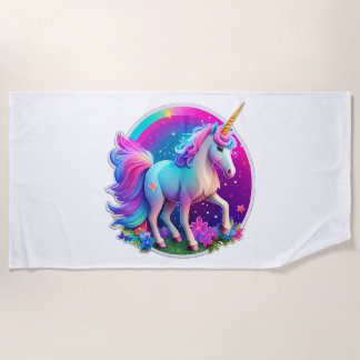 Toalha De Praia Um adorável Unicórnio
