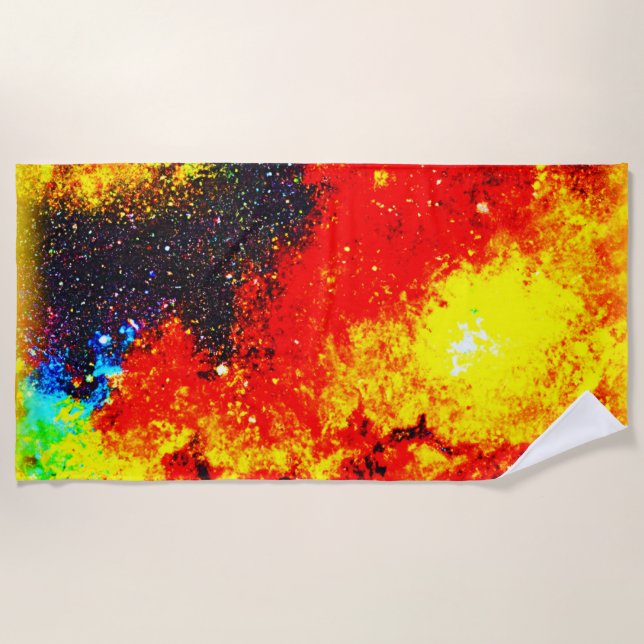 Toalha De Praia Um Universo de cores brilhantes. Comprar Agora (Frente)