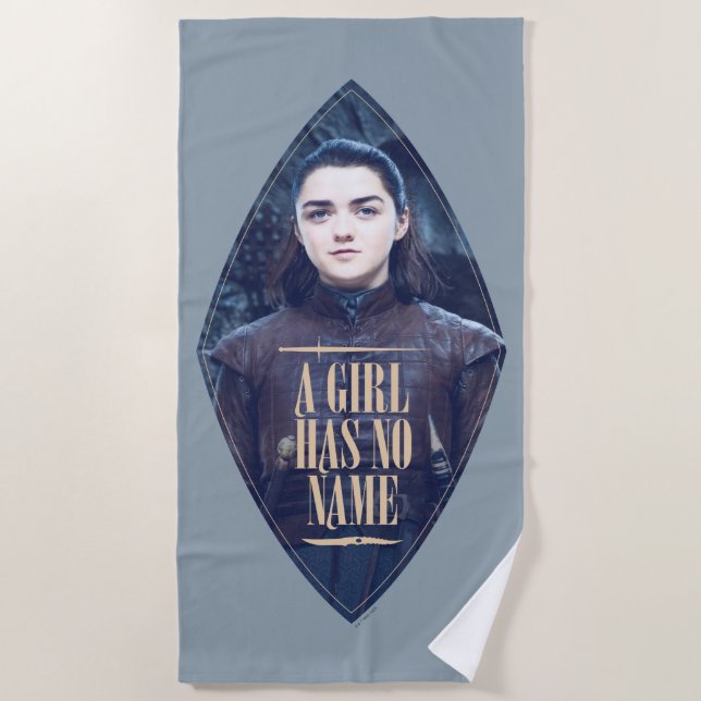 Toalha De Praia "Uma Menina Não Tem Nome" Arya Stark Graphic (Frente)