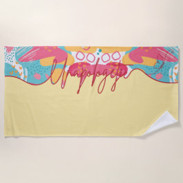 Toalha De Praia Unapologetic Bold Feminine Statement