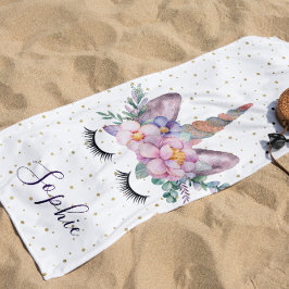 Toalha De Praia Unicorn Beach Towel | Face Unicorn