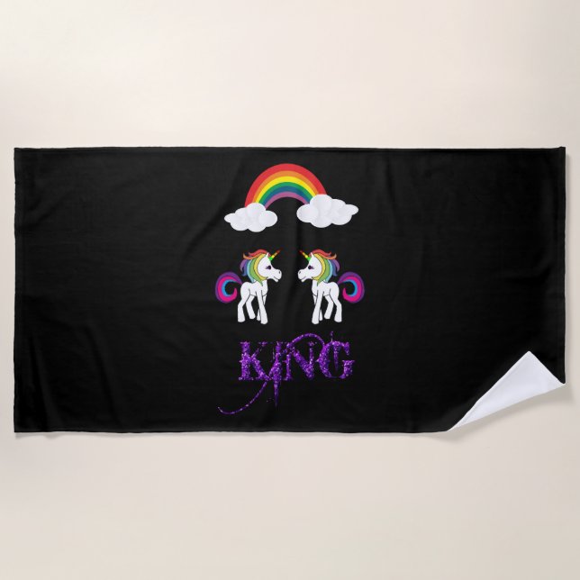 Toalha De Praia Unicorn King (Frente)
