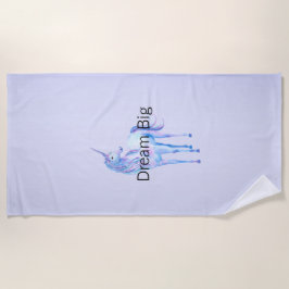 Toalha De Praia Unicórnio Mágico de Ombre Roxo