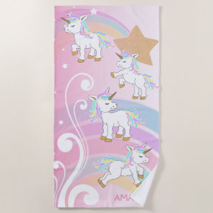 Toalha De Praia Unicórnios mágicos 🦄