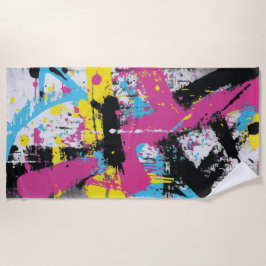 Toalha De Praia Urban Color Splash Abstract Street Art