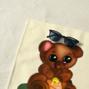 Toalha De Praia Urso de Mel Bonito