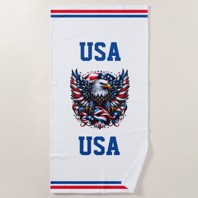 Toalha De Praia USA Beach Towel (Frente)