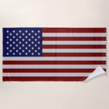 USA Flag Vintage Designed Beach Towel