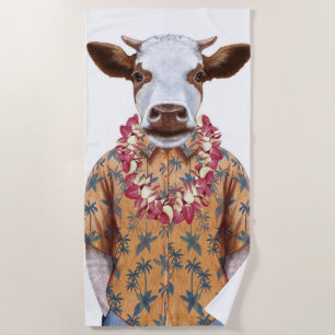 Toalha De Praia Vaca da camisa havaiana